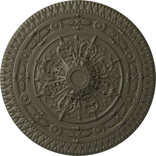 Ekena Millwork Naple Ceiling Medallion (Fits Canopies up to 3 3/8"), Hand-Painted Witch Hazel, 37 1/2"OD x 3 3/8"P CM37NAWHF - main